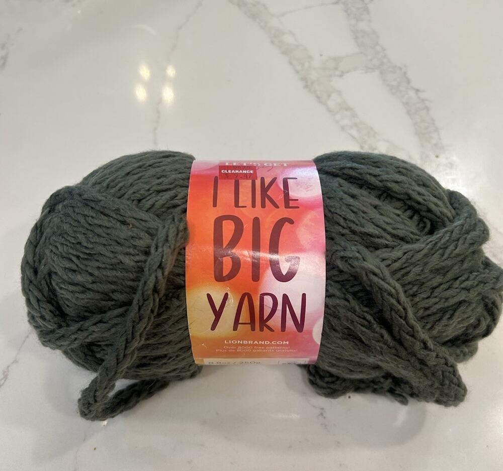 Lion Brand Yarn skein I Like Big Yarn Superchunky Jumbo Chunky Knit Crochet #FIR